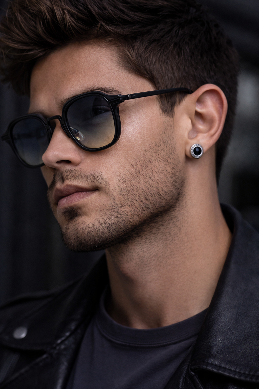 Apex Onyx Stud Earrings