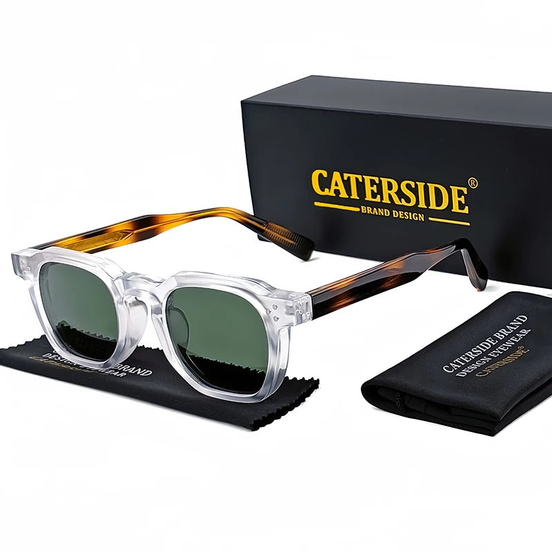 CaterSide™ Clear Frame Blue Lens Sunglasses