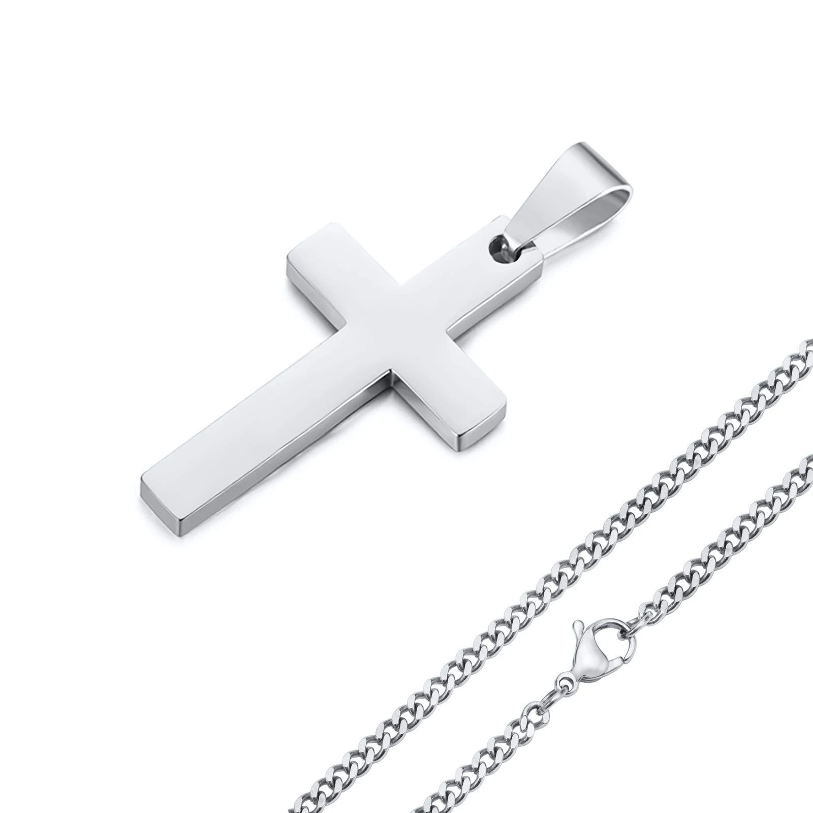 Classic Faith Cross Silver Necklace