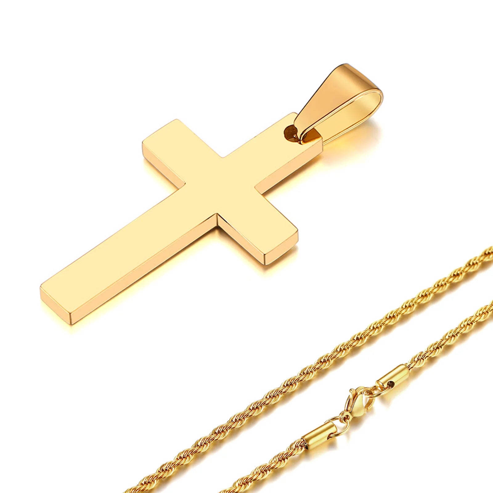 Classic Faith Cross Silver Necklace