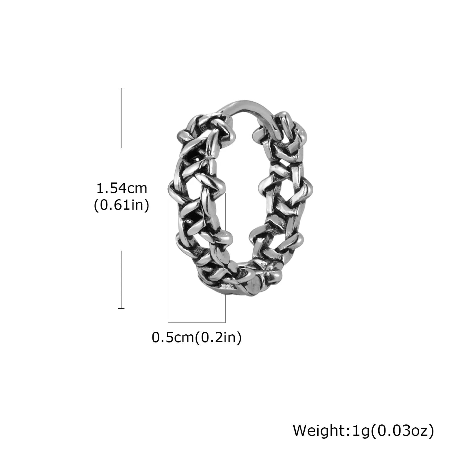 Iron Link™ Chain Hoop Earring