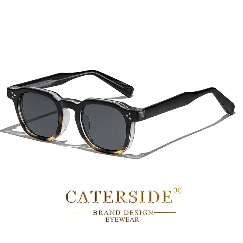 CaterSide™ Clear Frame Blue Lens Sunglasses