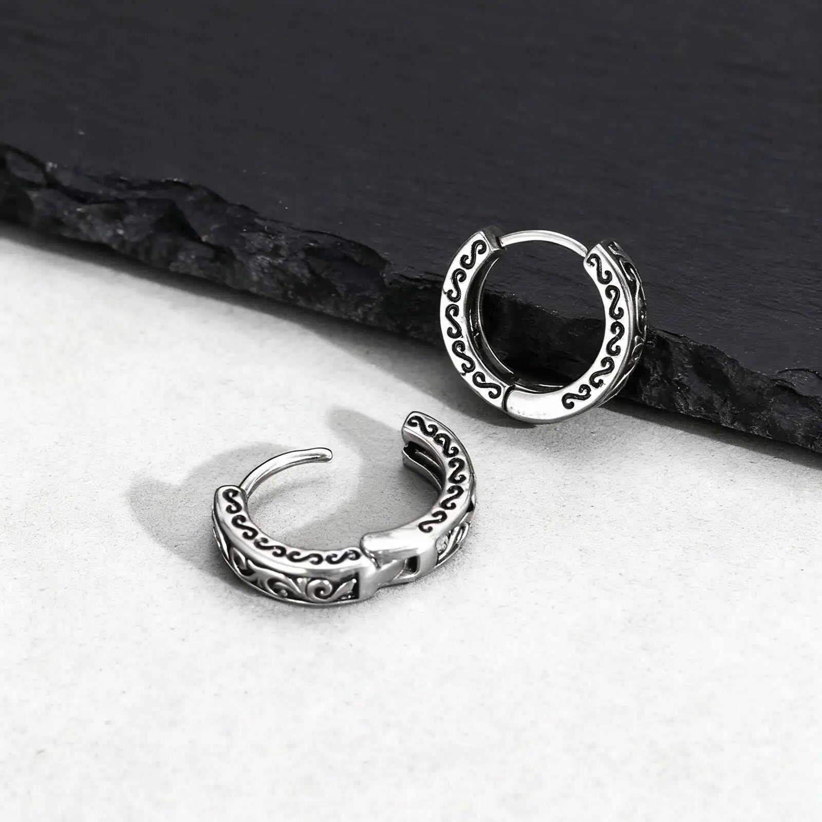 IronLink Sterling Hoop Earrings