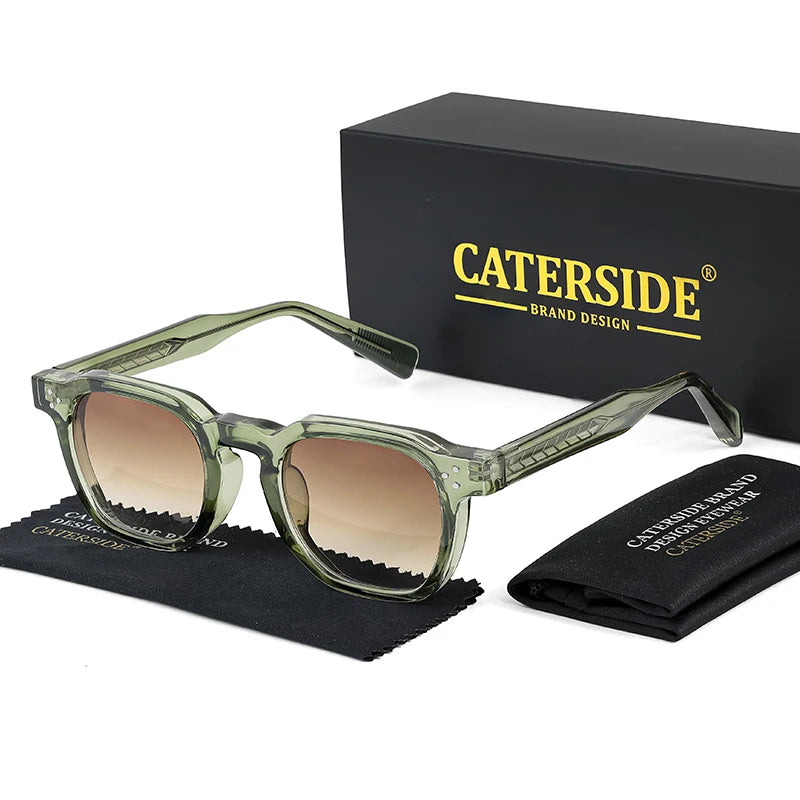 CaterSide™ Clear Frame Blue Lens Sunglasses