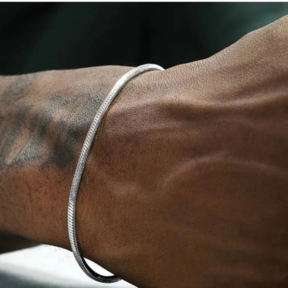 Titan Slim Silver Bracelet