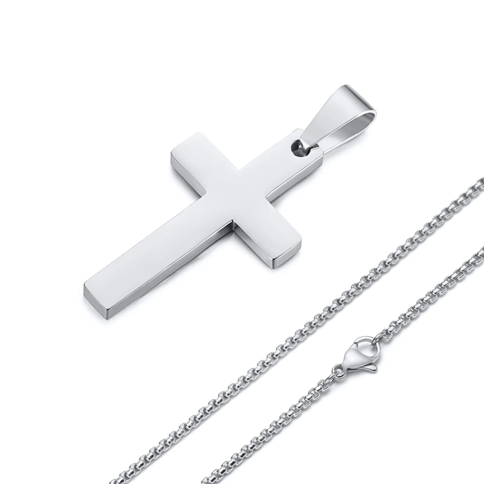 Classic Faith Cross Silver Necklace