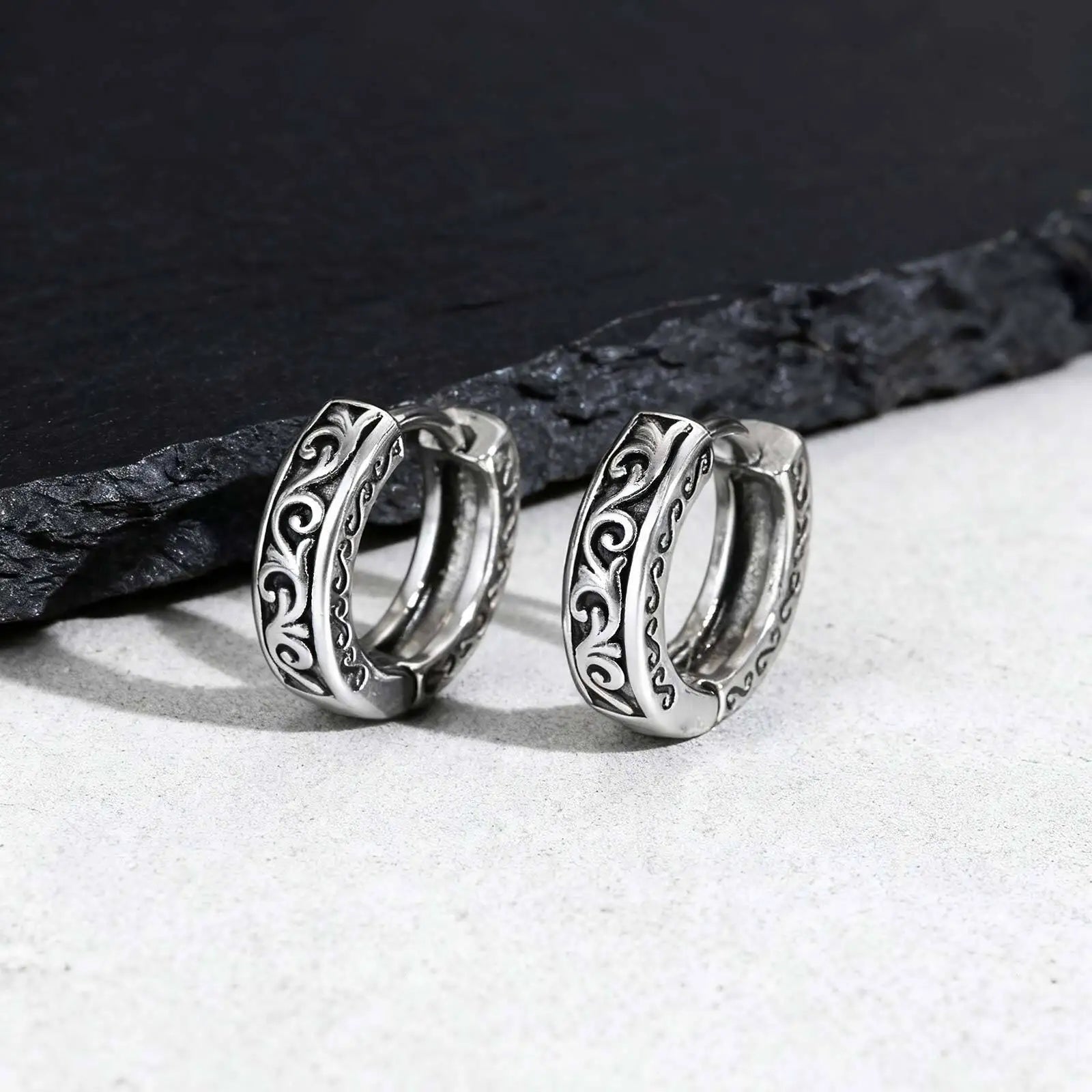 IronLink Sterling Hoop Earrings