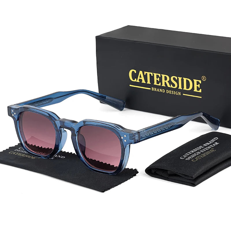 CaterSide™ Clear Frame Blue Lens Sunglasses