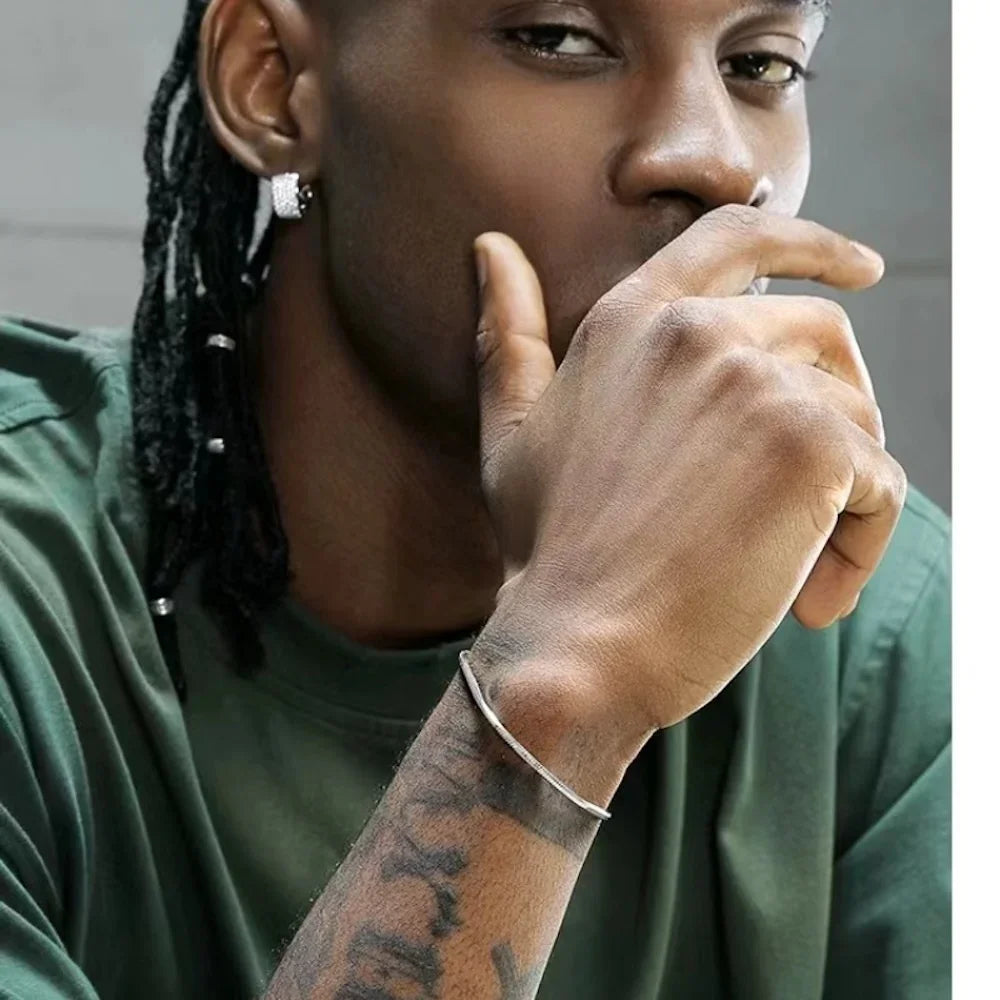 Titan Slim Silver Bracelet