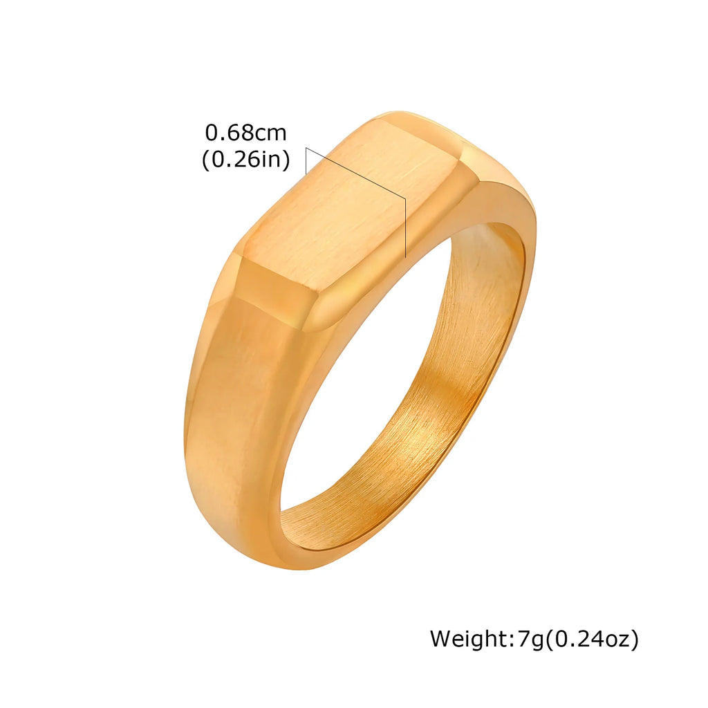 Imperial Signet Ring – Gold Finish