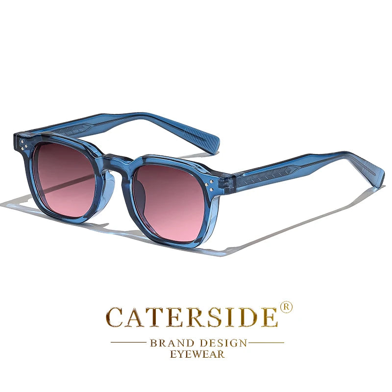 CaterSide™ Clear Frame Blue Lens Sunglasses