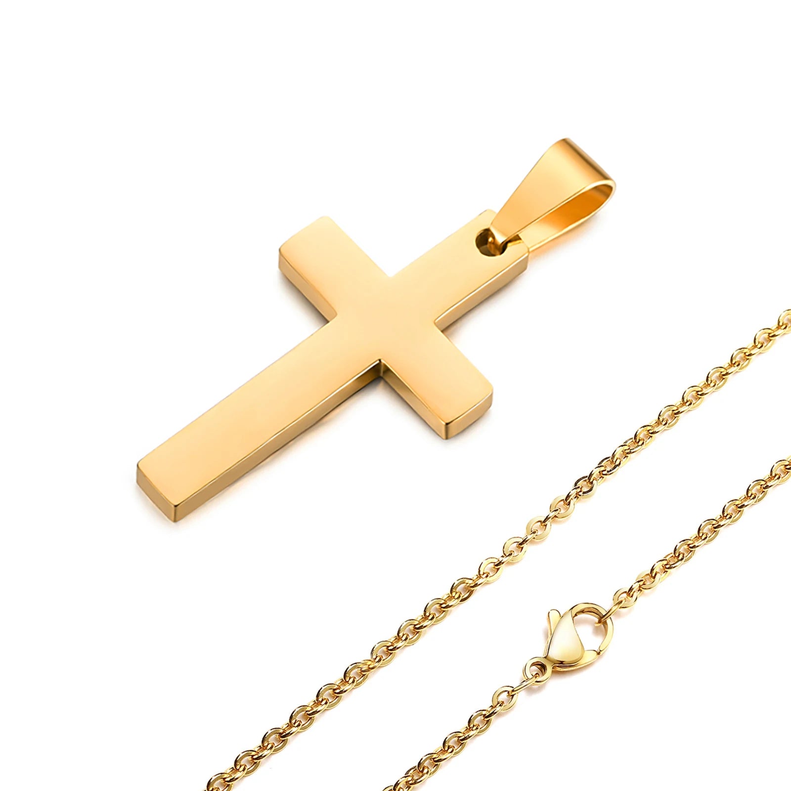Classic Faith Cross Silver Necklace