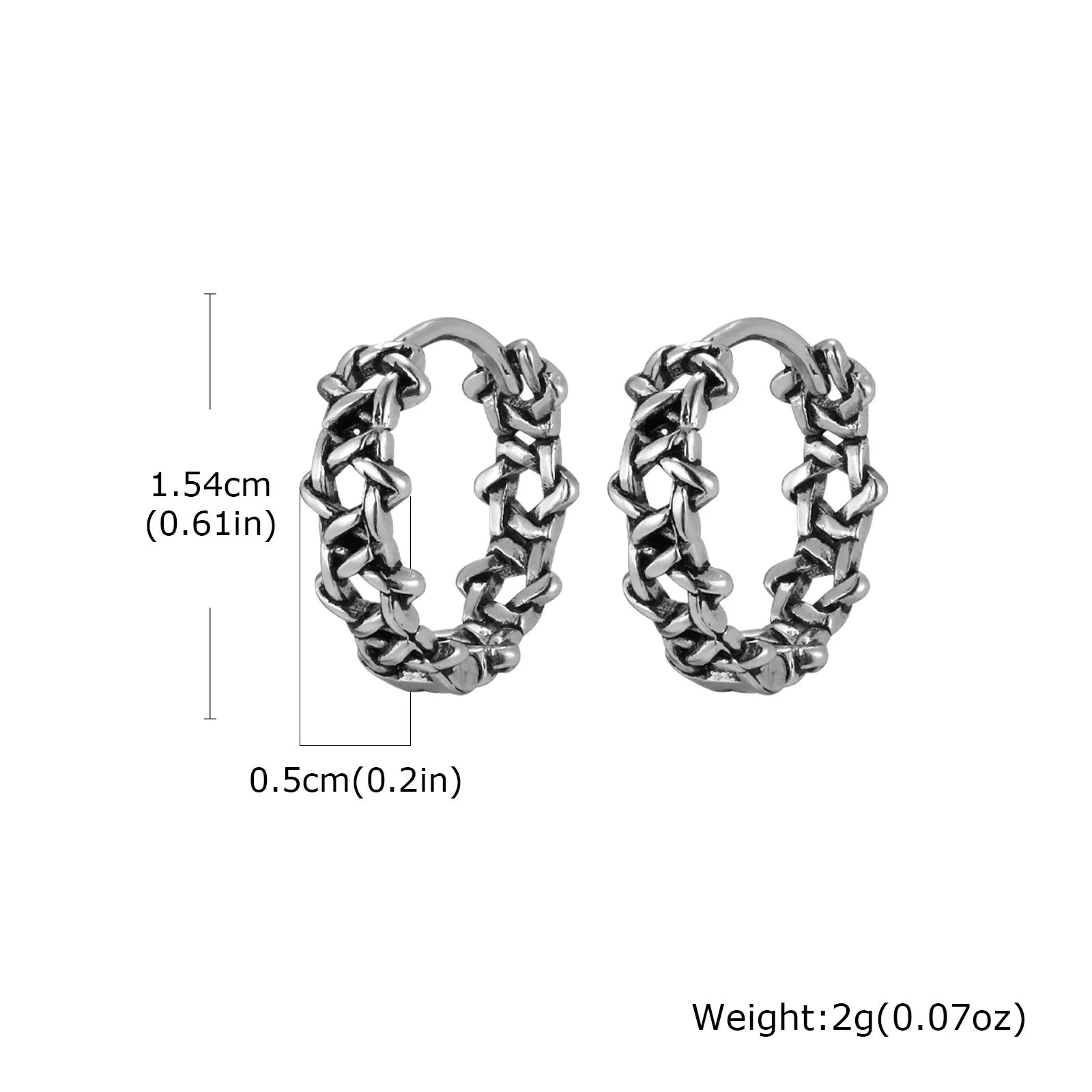 Iron Link™ Chain Hoop Earring