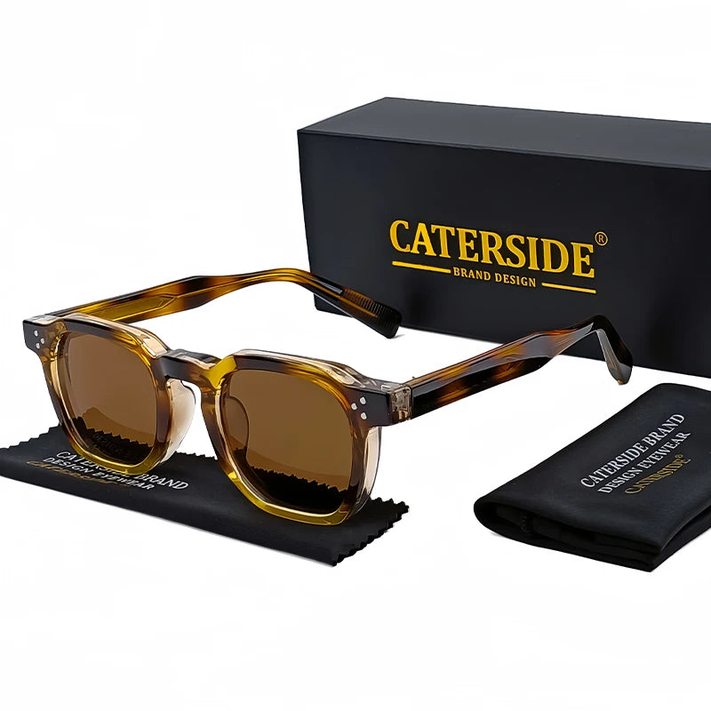 CaterSide™ Clear Frame Blue Lens Sunglasses