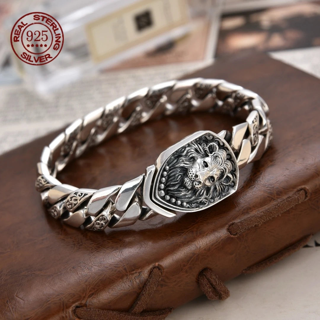 Imperial Lion Bracelet – 925 Sterling Silver