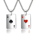 Ace Card Silver Necklace