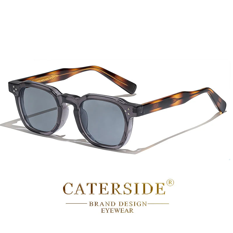 CaterSide™ Clear Frame Blue Lens Sunglasses