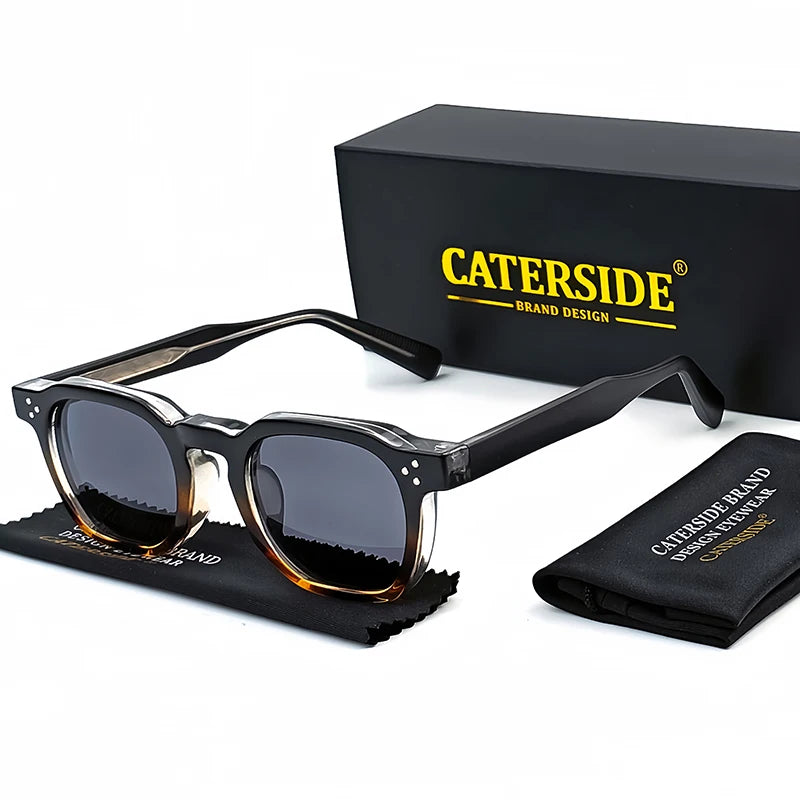 CaterSide™ Clear Frame Blue Lens Sunglasses