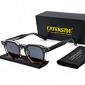 CaterSide™ Clear Frame Blue Lens Sunglasses