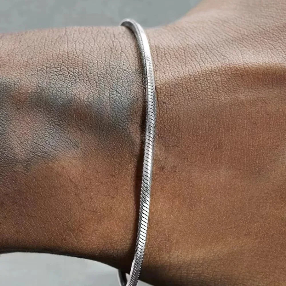 Titan Slim Silver Bracelet