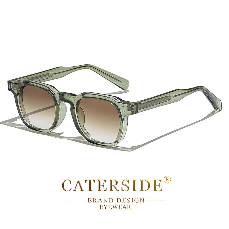 CaterSide™ Clear Frame Blue Lens Sunglasses