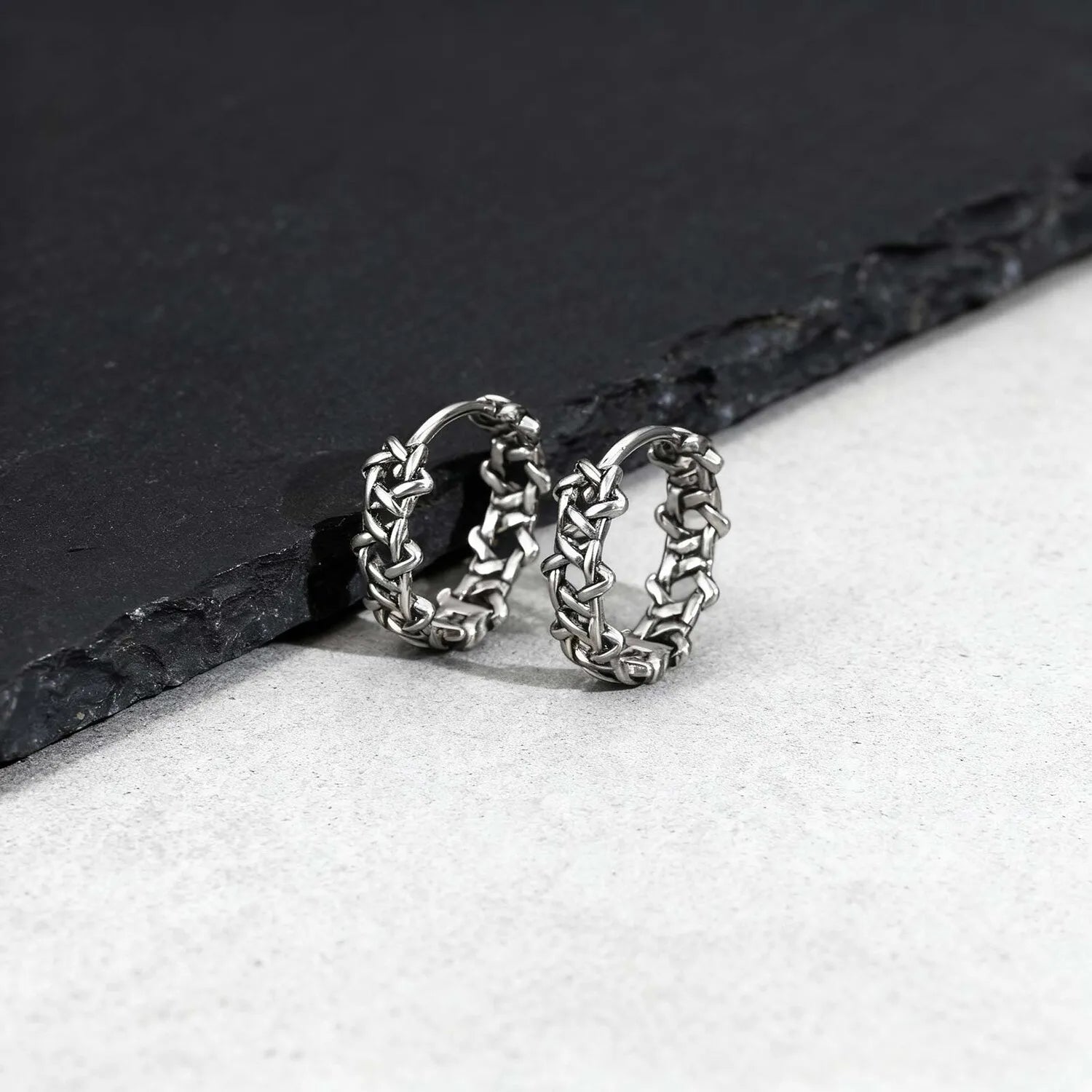 Iron Link™ Chain Hoop Earring
