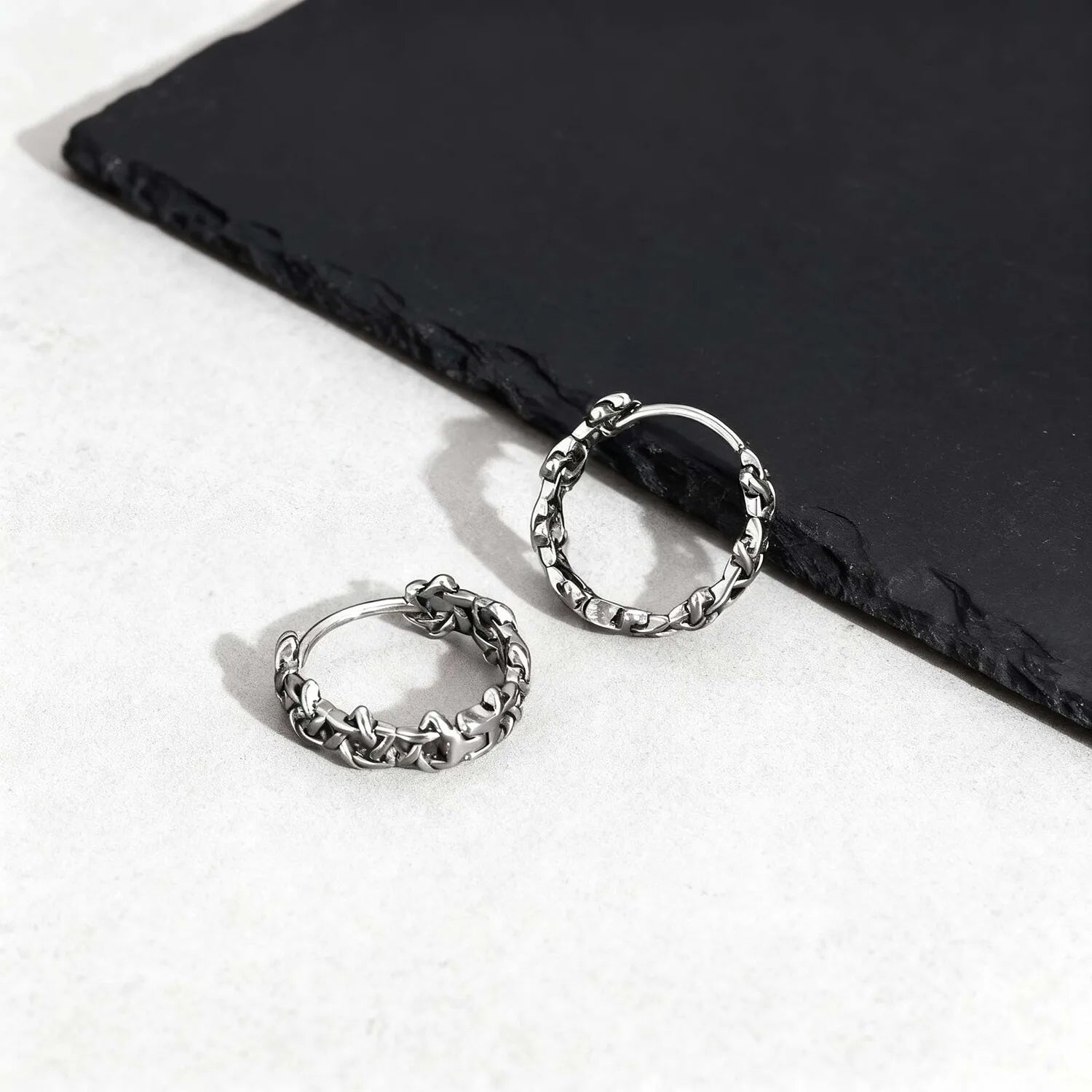Iron Link™ Chain Hoop Earring
