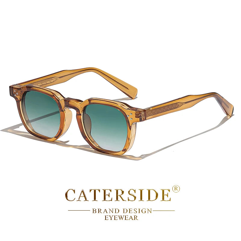 CaterSide™ Clear Frame Blue Lens Sunglasses