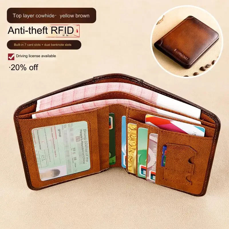 Kingsman Heritage™ Leather Wallet - RFID BLOCKING
