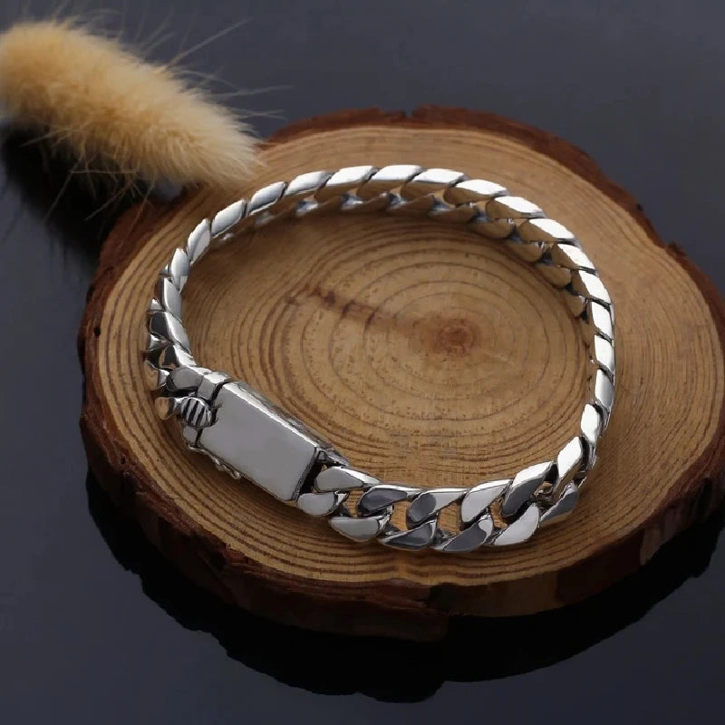 Sovereign Cuban Bracelet – 925 Sterling Silver